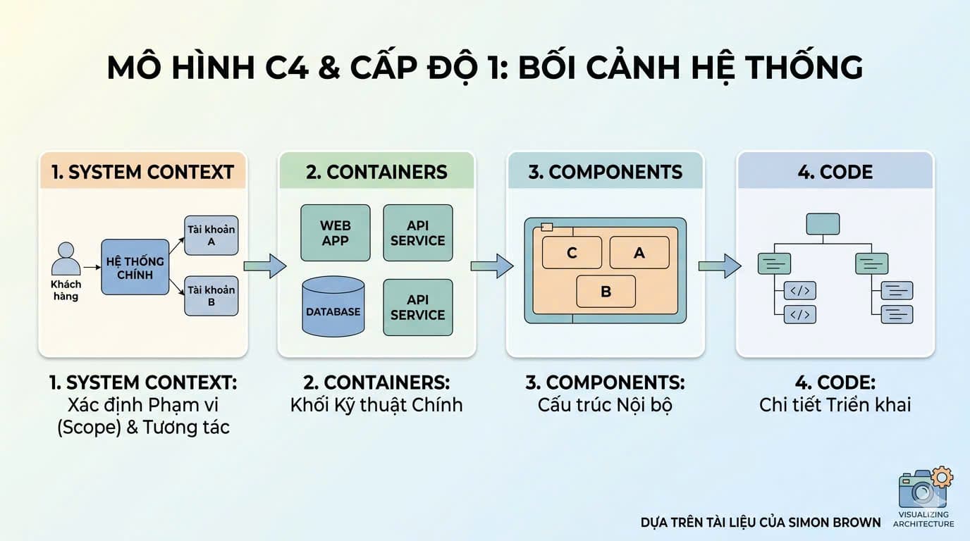 Giải thích dễ hiểu về C4 Model và Cấp độ 1: System Context Diagram